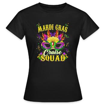 Mardi Gras Kreuzfahrt Sqaud - Frauen T-Shirt - Schwarz - Vorne - AI Model Female 172 dark (172cm)