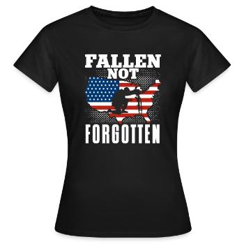 Gefallen nicht vergessen Gedenktag Veteranen Milit - Frauen T-Shirt - Schwarz - Vorne - AI Model Female 172 dark (172cm)