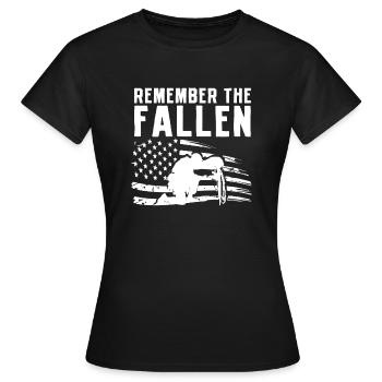 Commemoration of the Fallen Memorial Day America - Women's T-Shirt - black - Front - AI Model Female 172 dark (172cm)