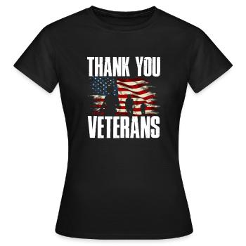 Veteranen Gedenktag Veteranentag Soldat Armee Stre - Frauen T-Shirt - Schwarz - Vorne - AI Model Female 172 dark (172cm)