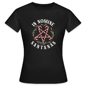 Zuckerstange Pentagramm Lustige Weihnachten - Frauen T-Shirt - Schwarz - Vorne - AI Model Female 172 dark (172cm)
