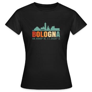 Bologne Italie Skyline - T-shirt Femme - noir - Devant - AI Model Female 172 dark (172cm)