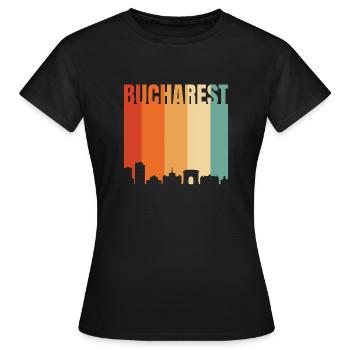 Die Schönheit der Bukarest - Frauen T-Shirt - Schwarz - Vorne - AI Model Female 172 dark (172cm)