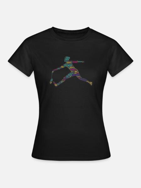 Badminton Federball Spieler - Frauen T-Shirt - Schwarz