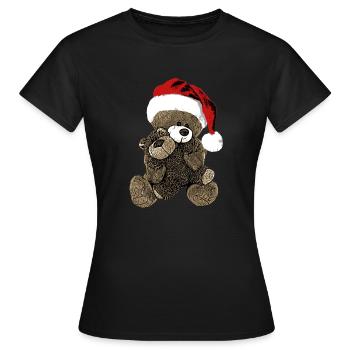 teddy, teddy bear, bear, teddy bear, bear, teddy bear, - Women's T-Shirt - black - Front - AI Model Female 172 dark (172cm)