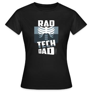 Rad Tech Papa Radiologie Radiographie Rad Tech - T-shirt Femme - noir - Devant - AI Model Female 172 dark (172cm)