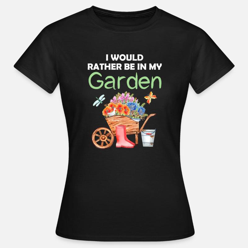 Garten Lustiger Spruch Hobbygärtner Geschenkidee - Frauen T-Shirt - Schwarz