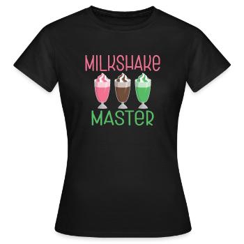 Ich liebe Milchshakes Milchshake Geschenk - Frauen T-Shirt - Schwarz - Vorne - AI Model Female 172 dark (172cm)