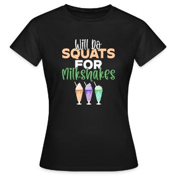 Ich liebe Milchshakes Milchshake Geschenk - Frauen T-Shirt - Schwarz - Vorne - AI Model Female 172 dark (172cm)