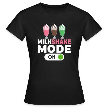 Ich liebe Milchshakes Milchshake Geschenk - Frauen T-Shirt - Schwarz - Vorne - AI Model Female 172 dark (172cm)