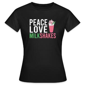 Ich liebe Milchshakes Milchshake Geschenk - Frauen T-Shirt - Schwarz - Vorne - AI Model Female 172 dark (172cm)