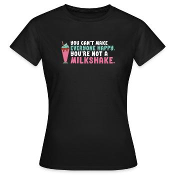 Ich liebe Milchshakes Milchshake Geschenk - Frauen T-Shirt - Schwarz - Vorne - AI Model Female 172 dark (172cm)