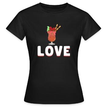 Ich liebe Milchshakes Milchshake Geschenk - Frauen T-Shirt - Schwarz - Vorne - AI Model Female 172 dark (172cm)