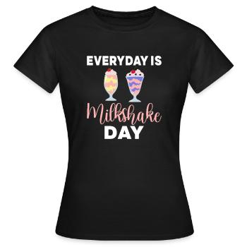 Ich liebe Milchshakes Milchshake Geschenk - Frauen T-Shirt - Schwarz - Vorne - AI Model Female 172 dark (172cm)