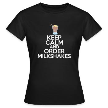 Ich liebe Milchshakes Milchshake Geschenk - Frauen T-Shirt - Schwarz - Vorne - AI Model Female 172 dark (172cm)