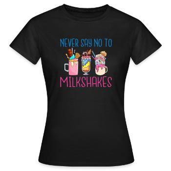 Ich liebe Milchshakes Milchshake Geschenk - Frauen T-Shirt - Schwarz - Vorne - AI Model Female 172 dark (172cm)