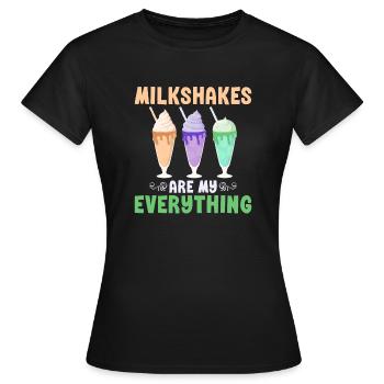 Ich liebe Milchshakes Milchshake Geschenk - Frauen T-Shirt - Schwarz - Vorne - AI Model Female 172 dark (172cm)