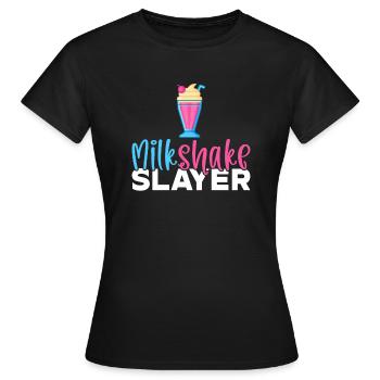 Ich liebe Milchshakes Milchshake Geschenk - Frauen T-Shirt - Schwarz - Vorne - AI Model Female 172 dark (172cm)