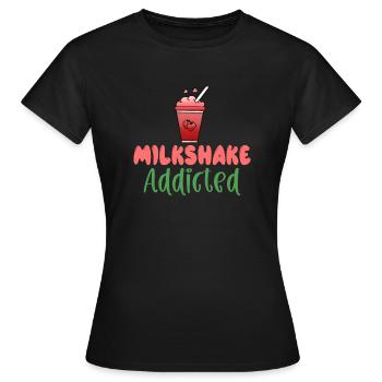 Ich liebe Milchshakes Milchshake Geschenk - Frauen T-Shirt - Schwarz - Vorne - AI Model Female 172 dark (172cm)