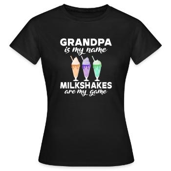 Ich liebe Milchshakes Milchshake Geschenk - Frauen T-Shirt - Schwarz - Vorne - AI Model Female 172 dark (172cm)