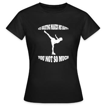 Patinage artistique Patinage artistique - T-shirt Femme - noir - Devant - AI Model Female 172 dark (172cm)