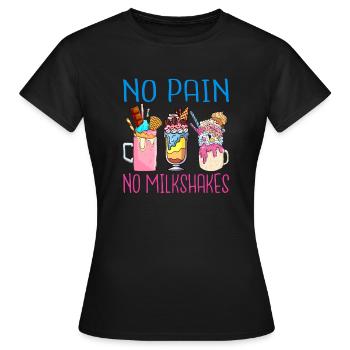Ich liebe Milchshakes Milchshake Geschenk - Frauen T-Shirt - Schwarz - Vorne - AI Model Female 172 dark (172cm)