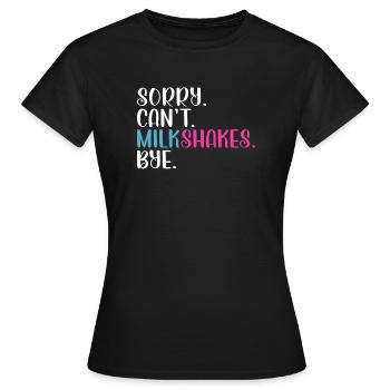 Ich liebe Milchshakes Milchshake Geschenk - Frauen T-Shirt - Schwarz - Vorne - AI Model Female 172 dark (172cm)