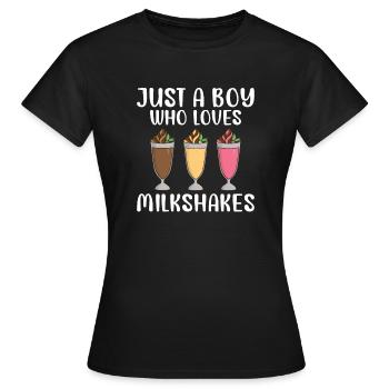 Ich liebe Milchshakes Milchshake Geschenk - Frauen T-Shirt - Schwarz - Vorne - AI Model Female 172 dark (172cm)