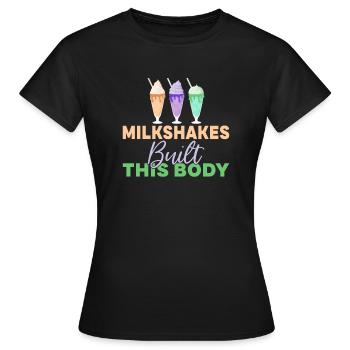 Ich liebe Milchshakes Milchshake Geschenk - Frauen T-Shirt - Schwarz - Vorne - AI Model Female 172 dark (172cm)