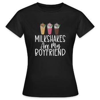 Ich liebe Milchshakes Milchshake Geschenk - Frauen T-Shirt - Schwarz - Vorne - AI Model Female 172 dark (172cm)