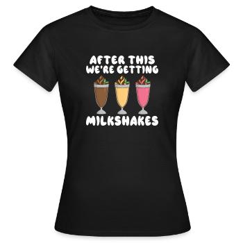 Ich liebe Milchshakes Milchshake Geschenk - Frauen T-Shirt - Schwarz - Vorne - AI Model Female 172 dark (172cm)