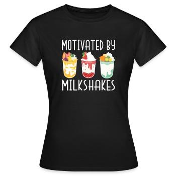 Ich liebe Milchshakes Milchshake Geschenk - Frauen T-Shirt - Schwarz - Vorne - AI Model Female 172 dark (172cm)