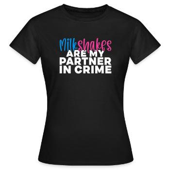 Ich liebe Milchshakes Milchshake Geschenk - Frauen T-Shirt - Schwarz - Vorne - AI Model Female 172 dark (172cm)