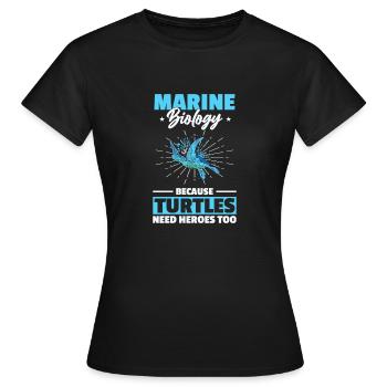 Marine Biologist Marine Biology - Women's T-Shirt - black - Front - AI Model Female 172 dark (172cm)