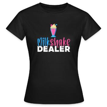 Ich liebe Milchshakes Milchshake Geschenk - Frauen T-Shirt - Schwarz - Vorne - AI Model Female 172 dark (172cm)