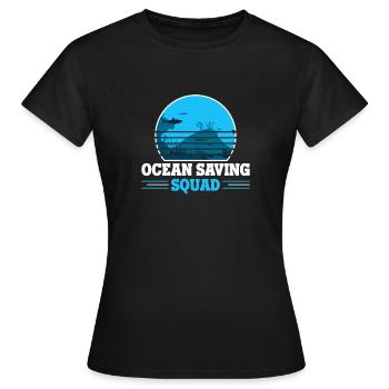 Marine Biologist Marine Biology - Women's T-Shirt - black - Front - AI Model Female 172 dark (172cm)
