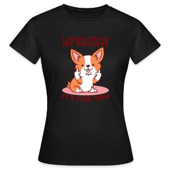 Ich Habe Das In Meiner Tasche Gefunden - Frauen T-Shirt - Schwarz - Vorne - AI Model Female 172 dark (172cm)