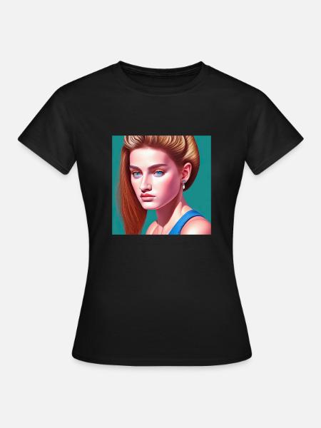 Retrowave Synthwave 80s Design - Frauen T-Shirt - Schwarz