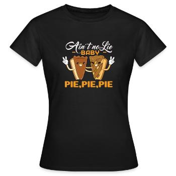 Tarte aux pommes - T-shirt Femme - noir - Devant - AI Model Female 172 dark (172cm)