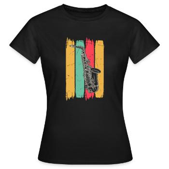 Saxophoniste Saxophoniste Saxophoniste - Retro Sa - T-shirt Femme - noir - Devant - AI Model Female 172 dark (172cm)