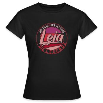 Die frau der Mythos die Legende Leia - Frauen T-Shirt - Schwarz - Vorne - AI Model Female 172 dark (172cm)