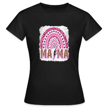 Chemise léopard Girl Mama, chemise de maman fille, maman fille - T-shirt Femme - noir - Devant - AI Model Female 172 dark (172cm)