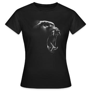 Gorille hurlant - T-shirt Femme - noir - Devant - AI Model Female 172 dark (172cm)