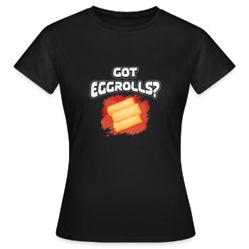 Cadeau de rouleaux de printemps - T-shirt Femme - noir - Devant - AI Model Female 172 dark (172cm)
