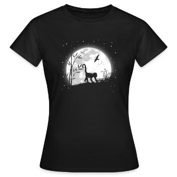 Ape under the moon - Women's T-Shirt - black - Front - AI Model Female 172 dark (172cm)