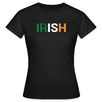 Irland Stolz Lustige Kleeblatt Leprechaun Patriot - Frauen T-Shirt - Schwarz - Vorne - AI Model Female 172 dark (172cm)