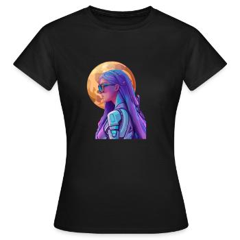 Chasseur spatial 3 - T-shirt Femme - noir - Devant - AI Model Female 172 dark (172cm)