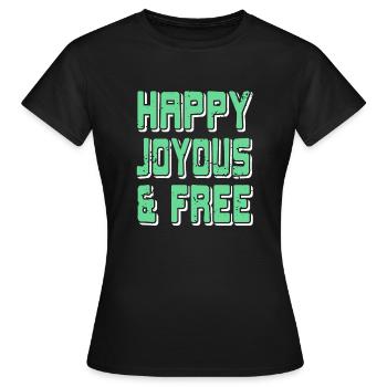 T-shirt sobre rétro et sobre gratuit - T-shirt Femme - noir - Devant - AI Model Female 172 dark (172cm)