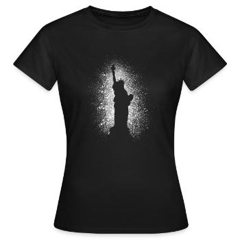 Freiheitsstatue - Frauen T-Shirt - Schwarz - Vorne - AI Model Female 172 dark (172cm)