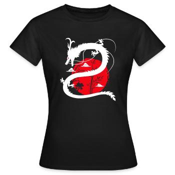 Dragon chinois - T-shirt Femme - noir - Devant - AI Model Female 172 dark (172cm)